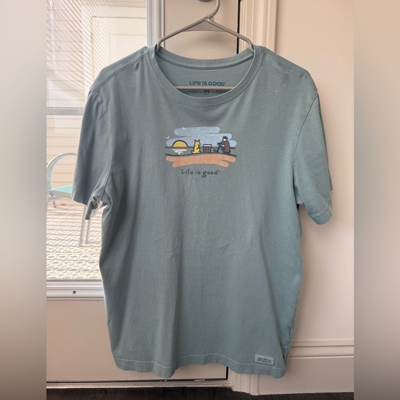 Life Is Good Men's Teal Graphic Tee - Picture 1 of 1